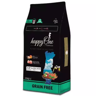 happyOne Grain-Free Mediterraneum Light &amp; Senior dla psich seniorów SUPER PREMIUM 12KG